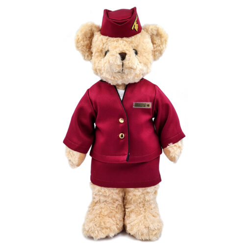 Qatar Airways female cabin crew teddy bear