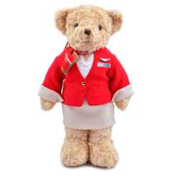 T'way Airlines female cabin crew teddy bear