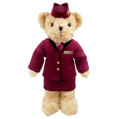 Qatar Airwats femaile cabin crew teddy bear
