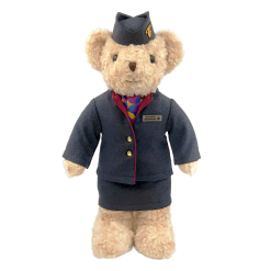 Qatar female senior cabin crew teddy bear